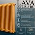 Радиатор стальной трубчатый PRIMOCLIMA LAVA 2-1738-8 BU12, золото матовое — миниатюра 5